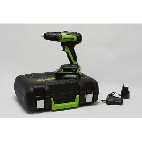 Дрель-шуруповерт аккумуляторная Greenworks GD24DD35, 24V, c АКБ 2 Ач и ЗУ картинка