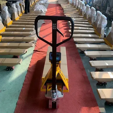 Весовая гидравлическая тележка (рохля) JHLIFT WH-25ES, 2500 кг, 1150х540 мм, с полиуретановыми колесами картинка