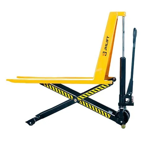 Гидравлическая тележка (рохля) с ножничным подъемом JHLIFT HLS1000N, 1000 кг, 1150х540 мм, с полиуретановыми колесами картинка