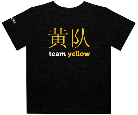 Футболка со слоганом Team Yellow на китайском картинка