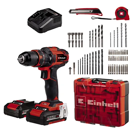 Аккумуляторная дрель Einhell PXC TE-CD 18/40 Li-i +64 (2x2.0 Ah) картинка