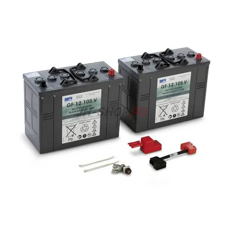 Комплект гелевых АКБ для поломоечной машины Kärcher 40 GEL 2X 12V/105AH картинка