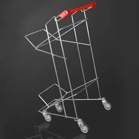 Тележка для двух покупательских корзин картинка