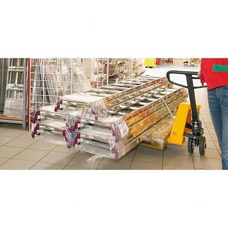 Многоходовая гидравлическая тележка (рохля) JHLIFT BF25-4, 2500 кг, 1150х540 мм, с полиуретановыми колесами картинка