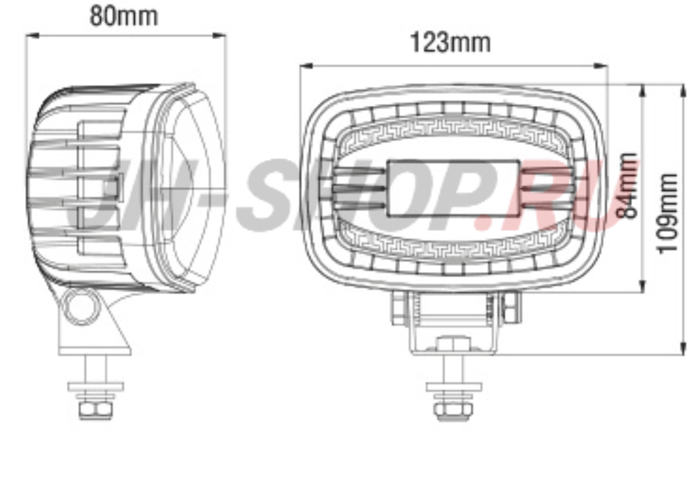 Светодиодная фара для погрузчиков SAE «BLUE LINE» 9-110V
