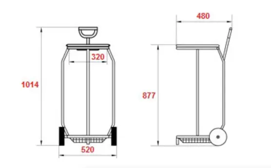Тележка для мусорного мешка ТДМ-1S