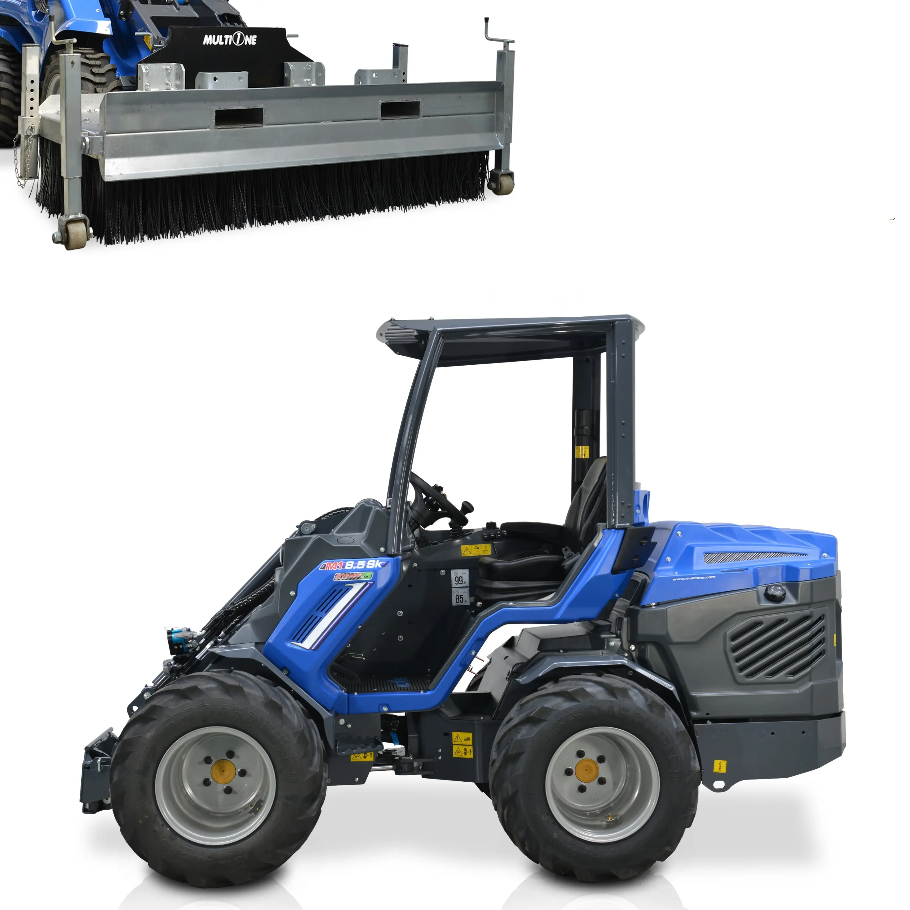 Шарнирно-сочлененный мини-погрузчик MULTIONE 8.5S K Stage V с щеткой