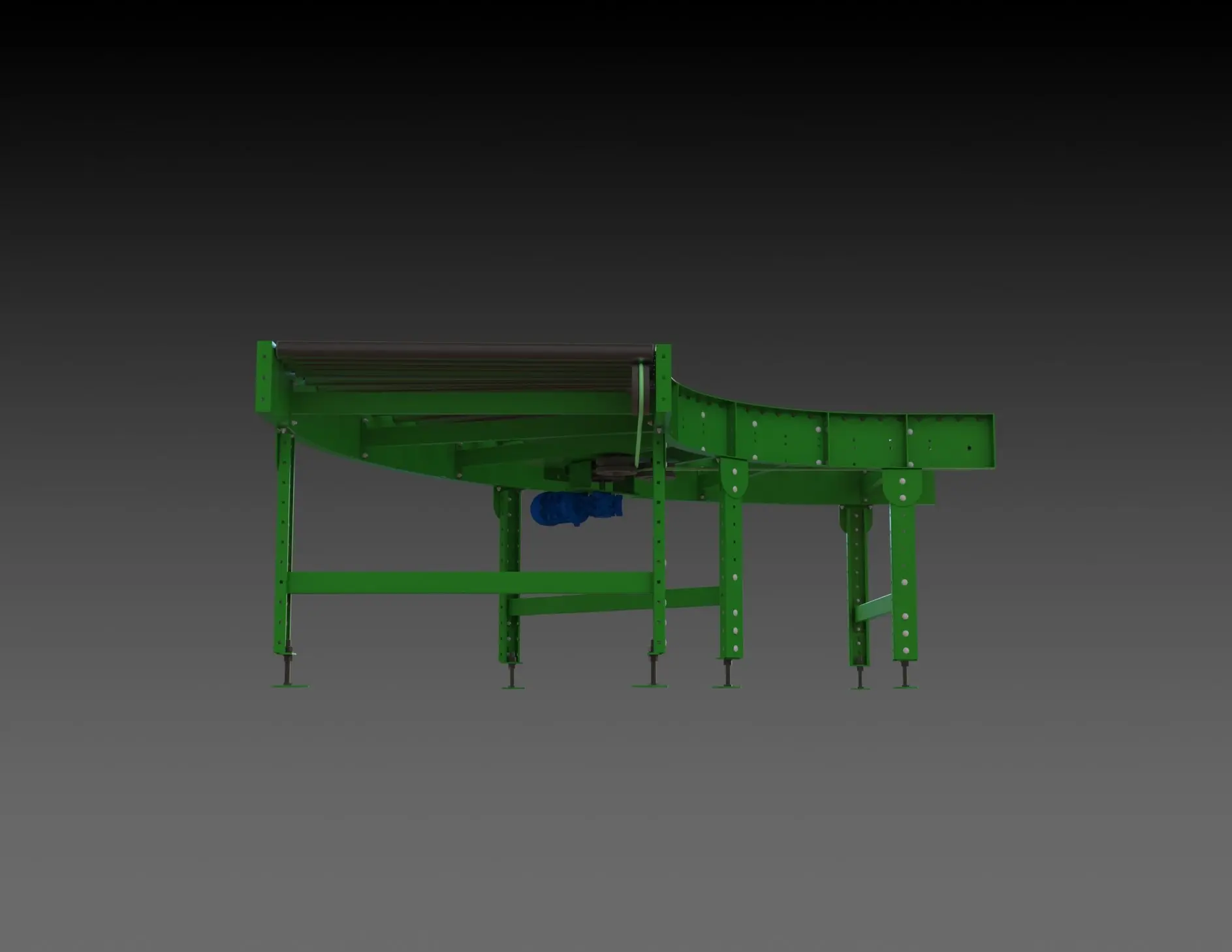 Приводной поворотный рольганг