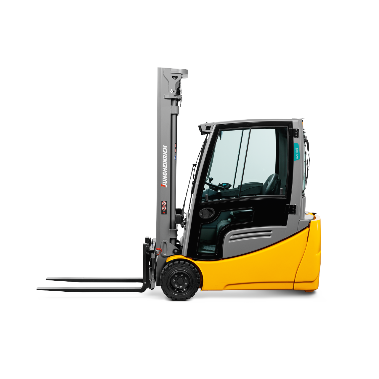Электрический погрузчик Jungheinrich EFG 220 DZ, 4640 мм с сайдшифтом и системой Aquamatic