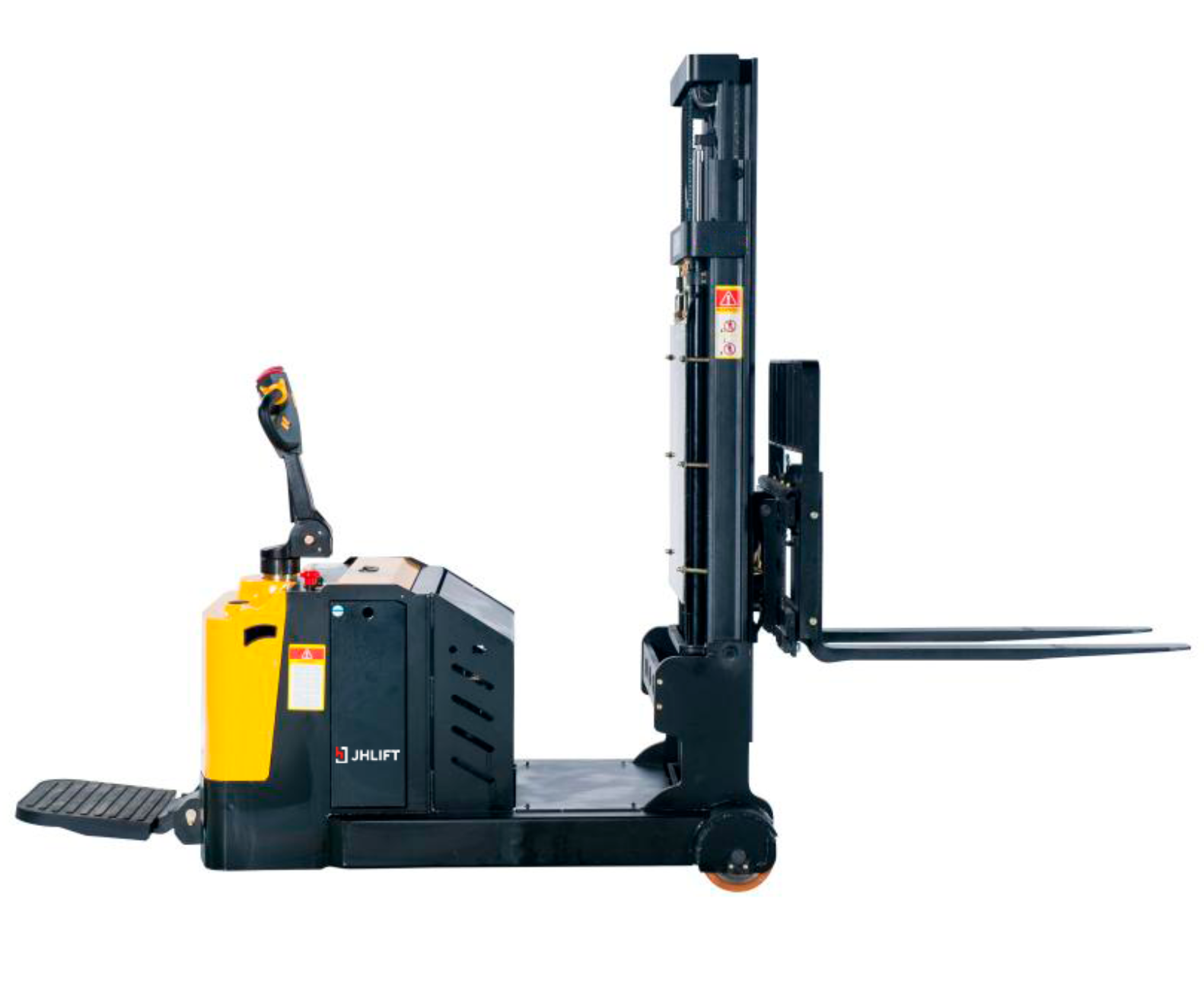 Штабелер электрический самоходный JHLIFT CBES 20D с противовесом и платформой оператора, Li-Ion батарея