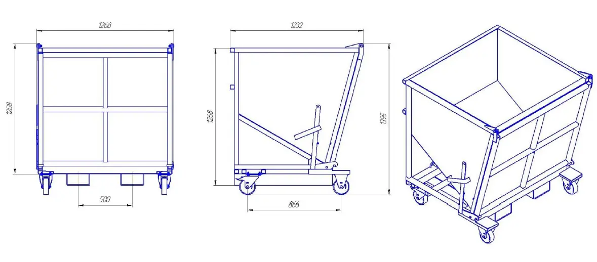 Саморазгружающийся контейнер