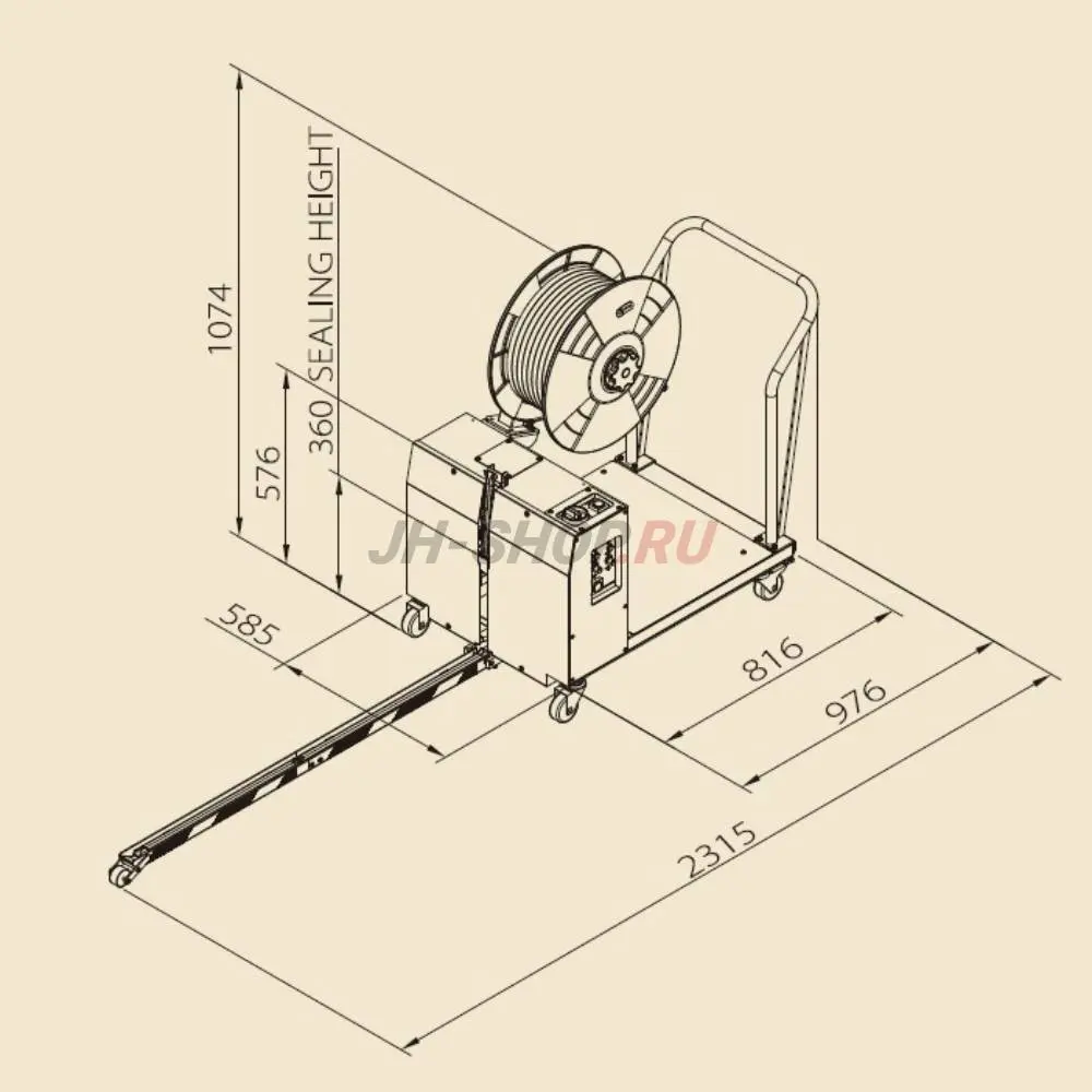 Стреппинг машина для обвязки паллет TP-502MVB (c АКБ)