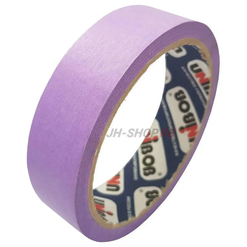 Профессиональная малярная лента UNIBOB для деликатных поверхностей 25мм х 25м (фиолетовая)