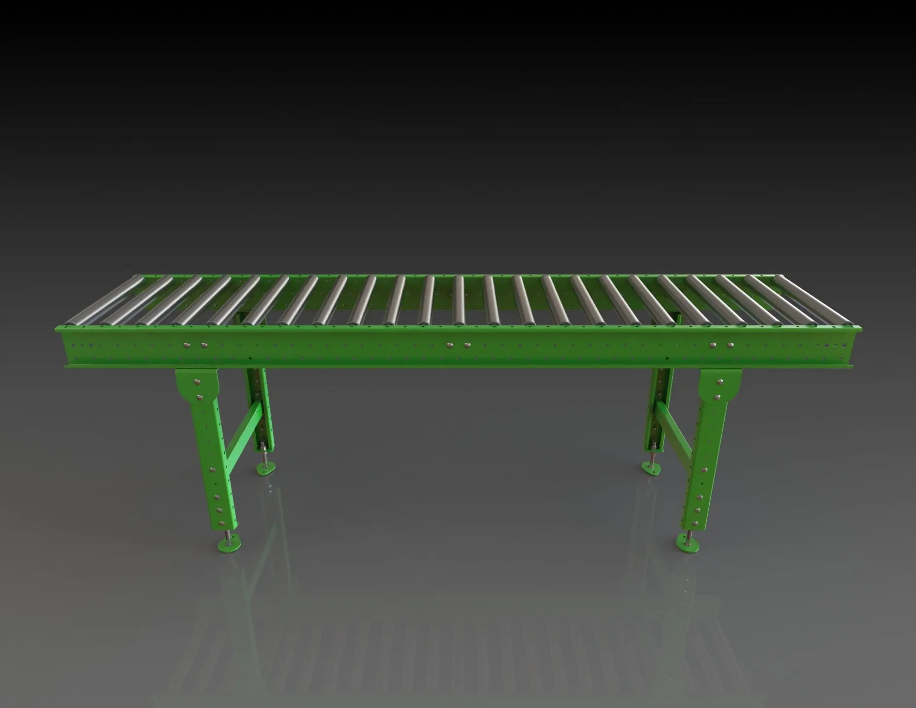 Неприводной горизонтальный рольганг 