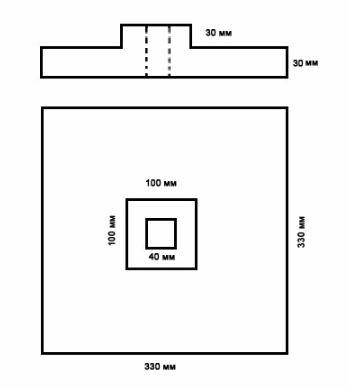 Подставка для вехи полимерпесчаная
