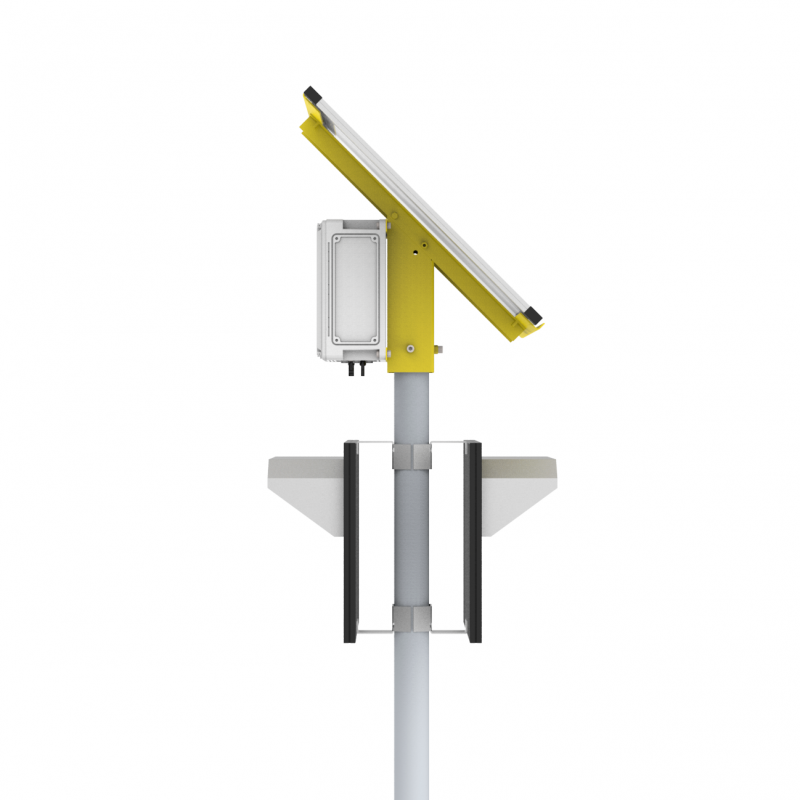 Автономный светофор Т.7.1 двусторонний 200 мм 65 Вт/26Ач
