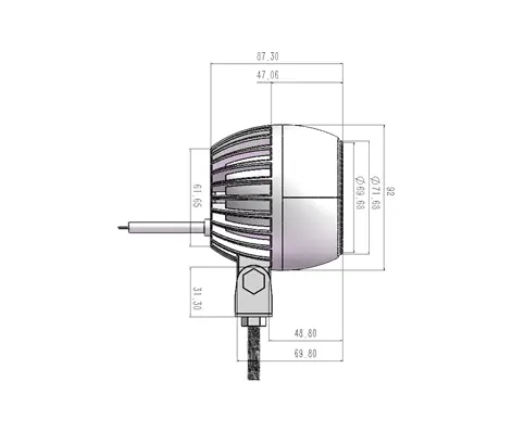 Фара предупреждающая маркерная для погрузчика D622(RS/BS)