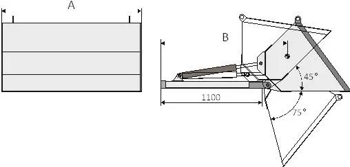 Ковш для вилочных погрузчиков КО/в-0,5 (крепление на вилы)