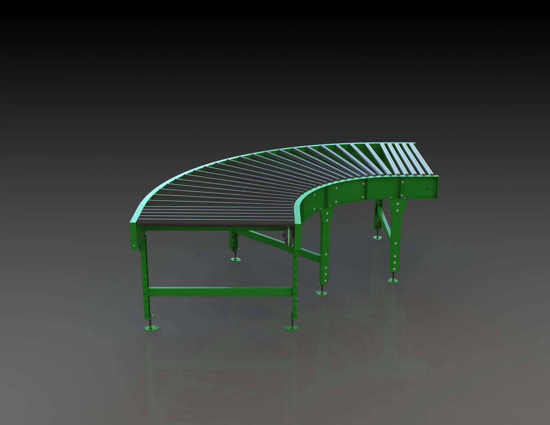 Приводной поворотный рольганг