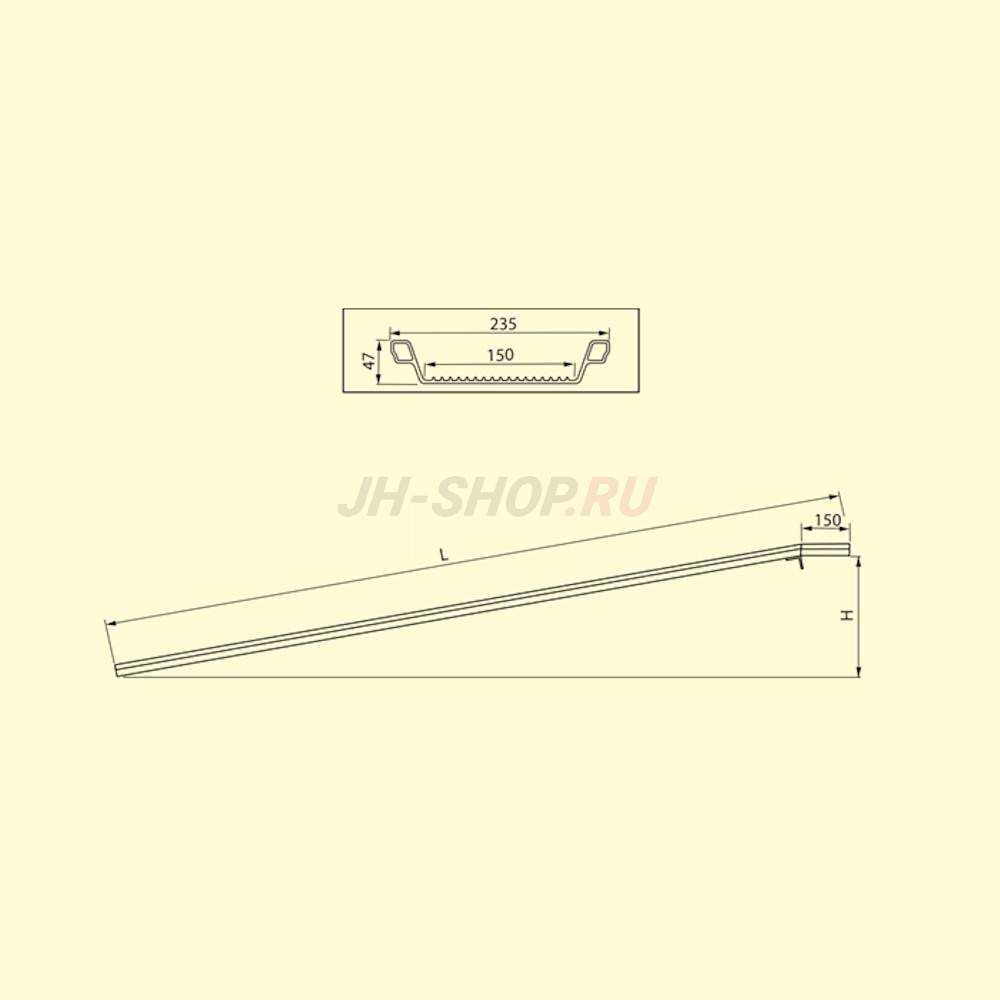 Аппарель алюминиевая с бортом Altec ABS