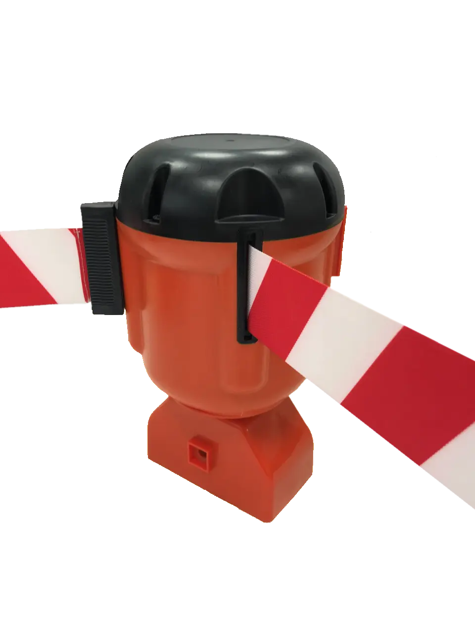 Вытяжная лента для ограждения "Солдатик" тип 3 красно-белая 9м