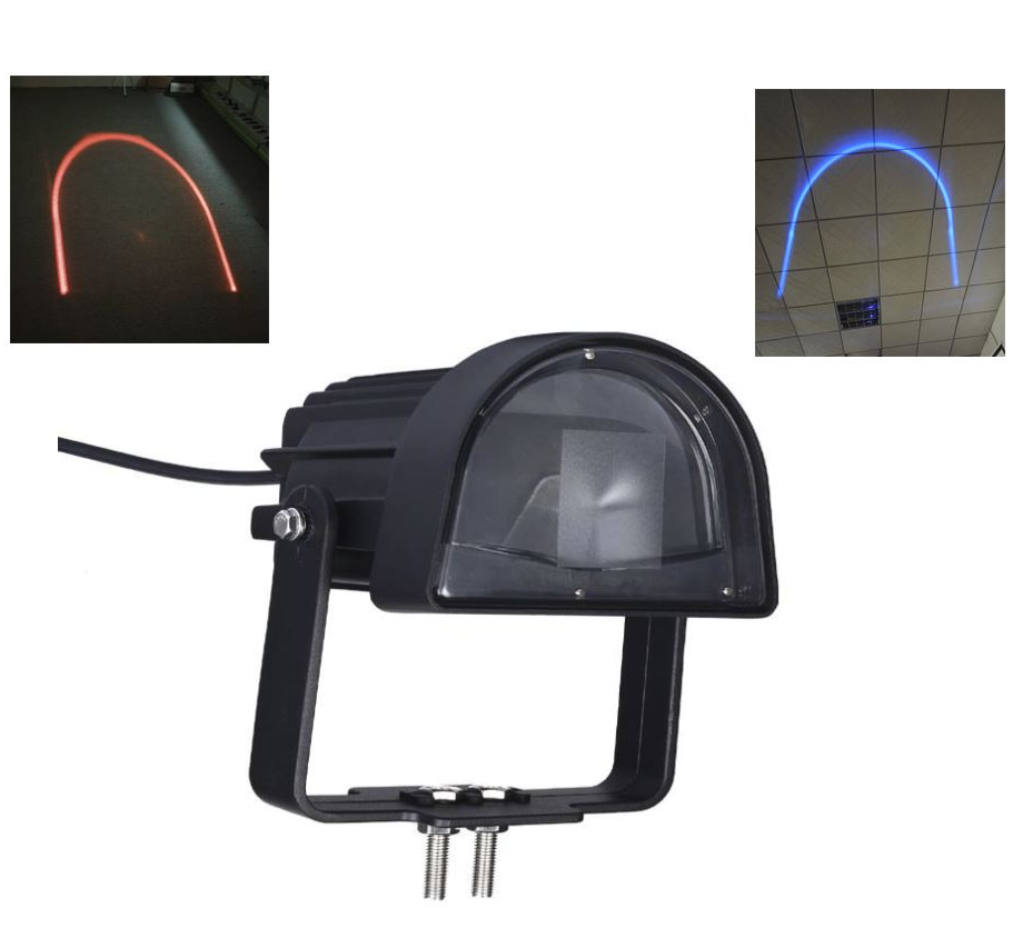 Комбинированный синий предупреждающий фонарь для вилочного погрузчика 10Вт
