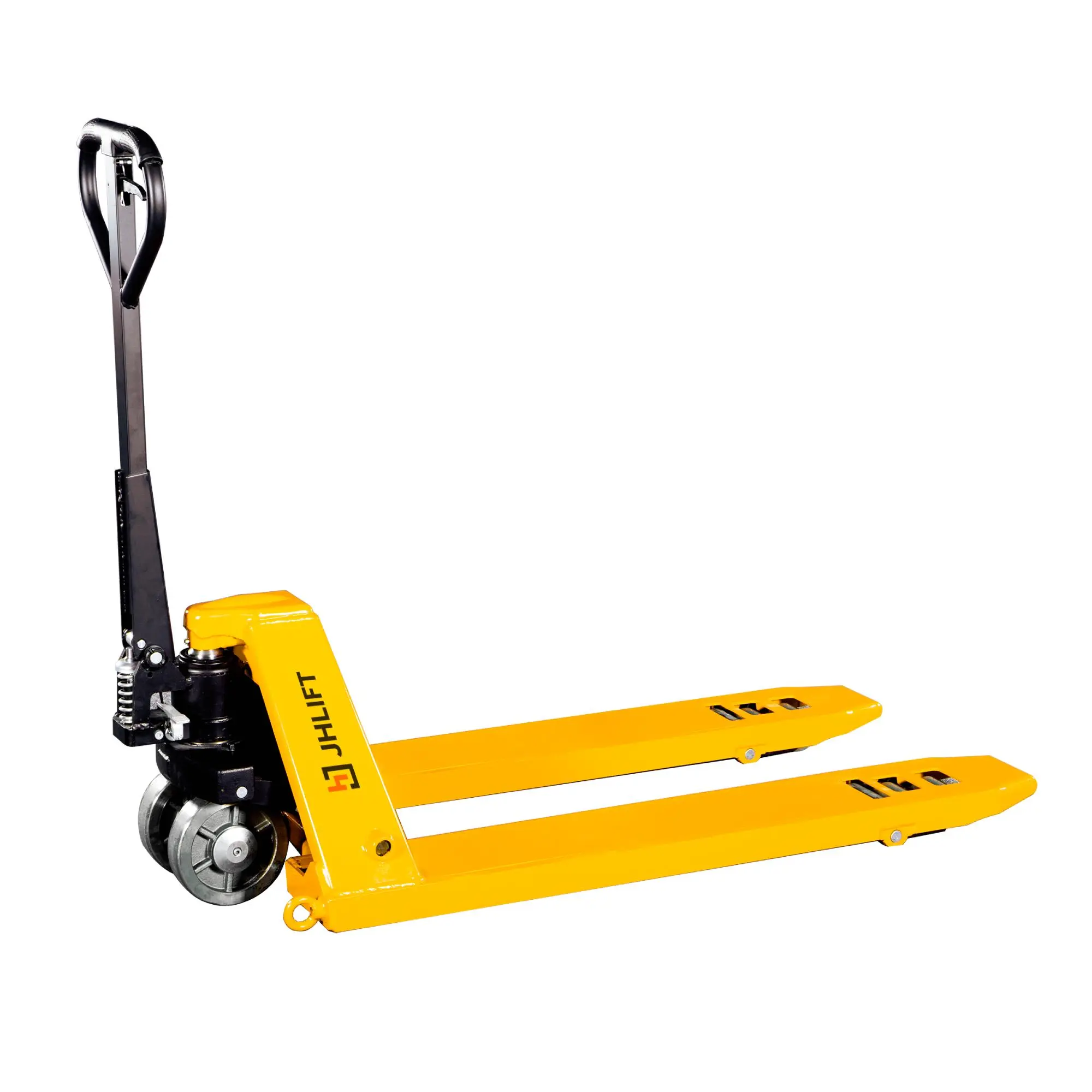 Большегрузная гидравлическая тележка (рохля) JHLIFT AC100-H, 10000 кг, 1150х550 мм, с полиуретановыми колесами