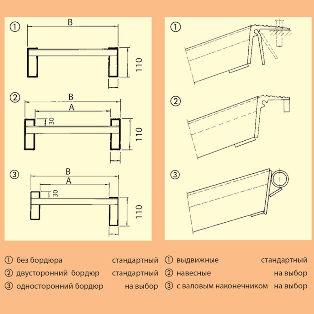 Аппарель алюминиевая с бортом Altec AVS 110 (305мм)