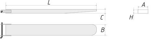 Удлинители вил УВ Ш160хВ80 (1500 мм)