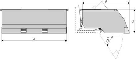 Ковш с механическим приводом КМО-1000 (открытые вилы)