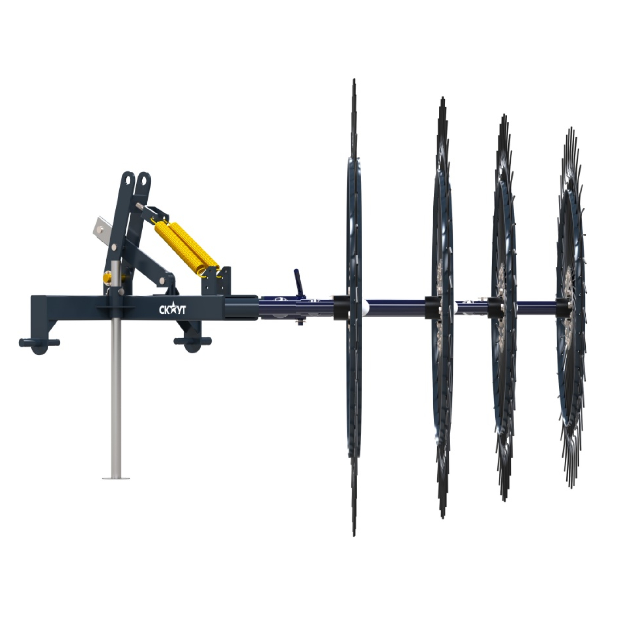 Грабли ворошилки СКАУТ PL-4600 для трактора, четыре колеса сгребания