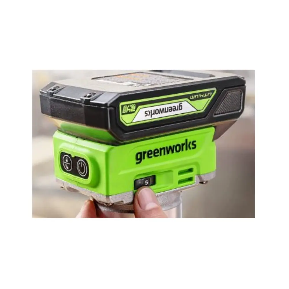 Фрезер аккумуляторный Greenworks G24RO, 24V, без АКБ и ЗУ