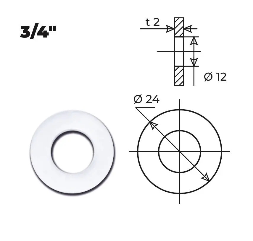 Шайба для композитного ИДН 12мм