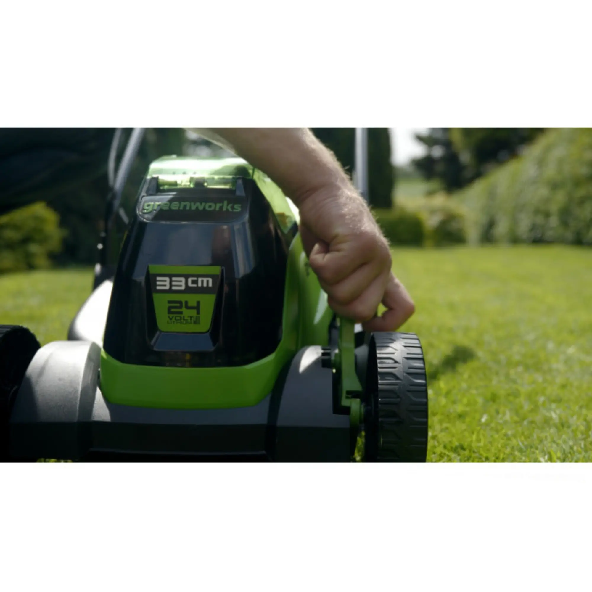 Газонокосилка аккумуляторная Greenworks GD24LM33, 24V, 33см, без АКБ и ЗУ