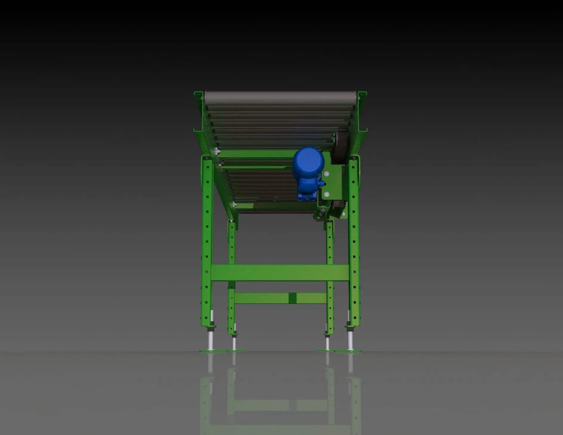 Приводной горизонтальный рольганг 