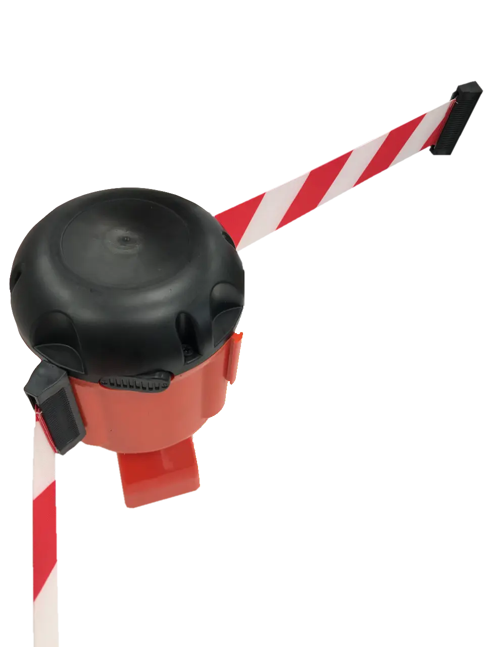 Вытяжная лента для ограждения "Солдатик" тип 3 красно-белая 9м