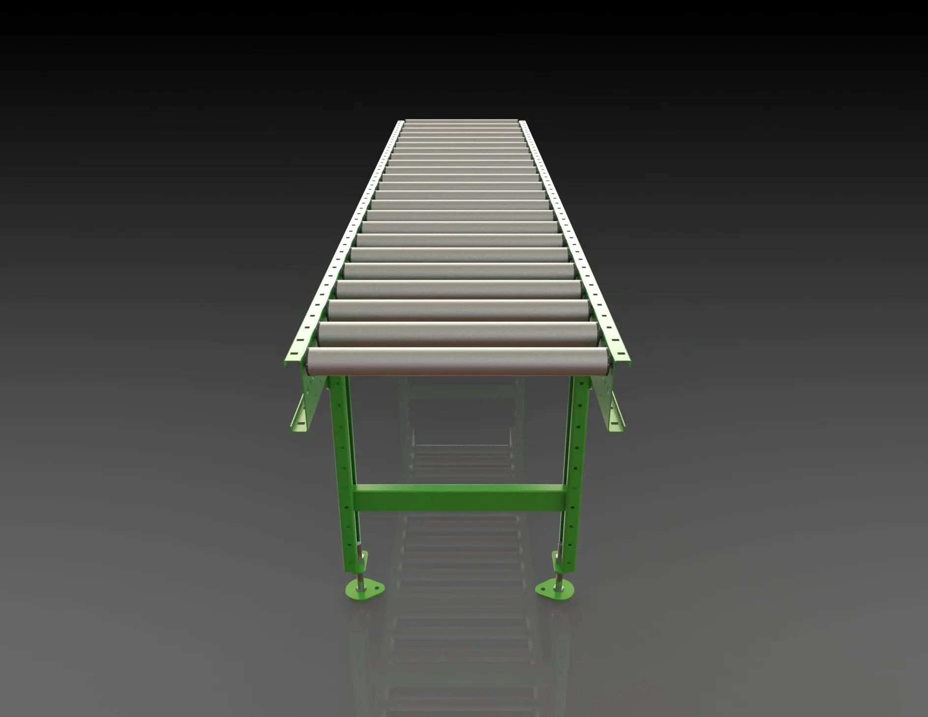 Неприводной горизонтальный рольганг 