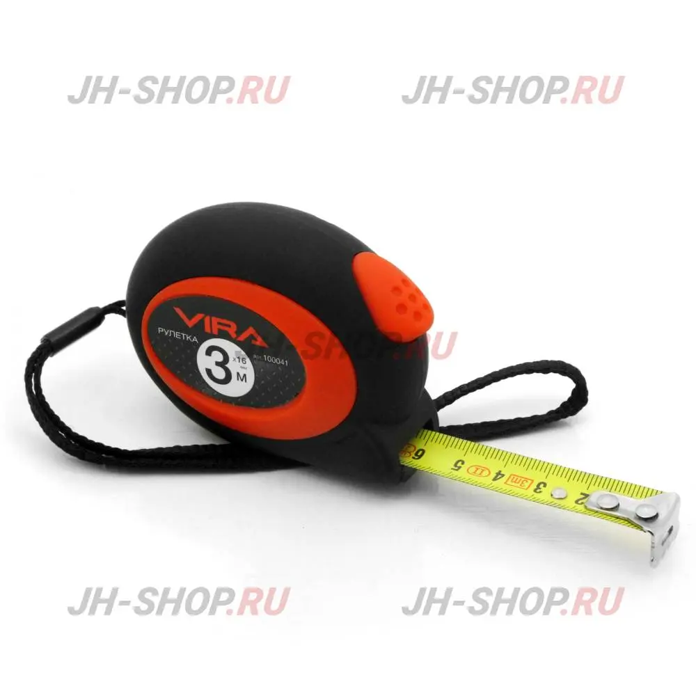 Рулетка прорезиненная с автоматическим стопором VIRA