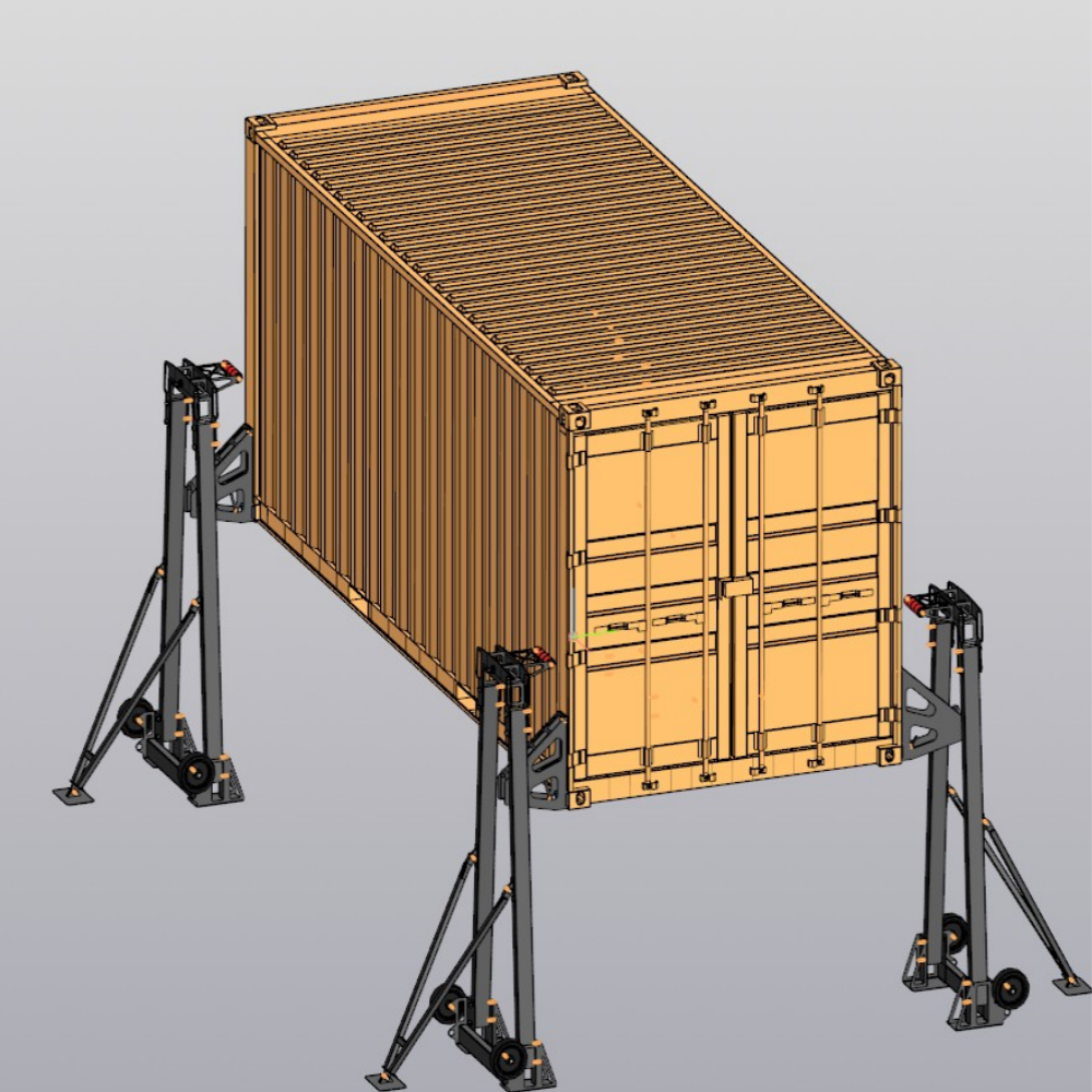 Мобильная система подъёма контейнеров МСП-20 в Москве, цена: купить  оборудование для перемещения контейнеров в интернет-магазине