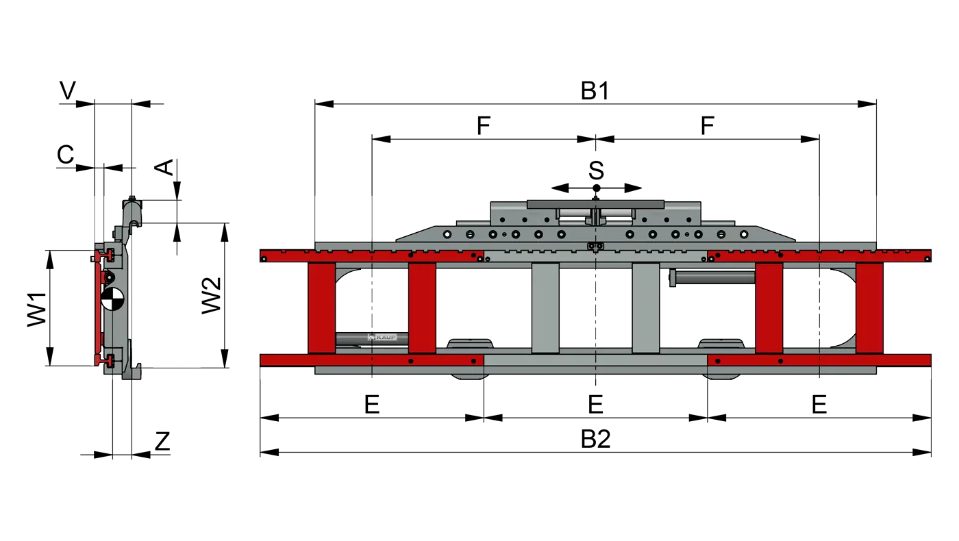 Тройной мультисайдшифтер KAUP 3T253B-L/Q-3