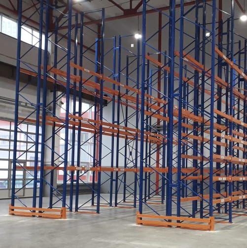 Паллетный стеллаж 6500x3600x1050 на 16 паллетомест