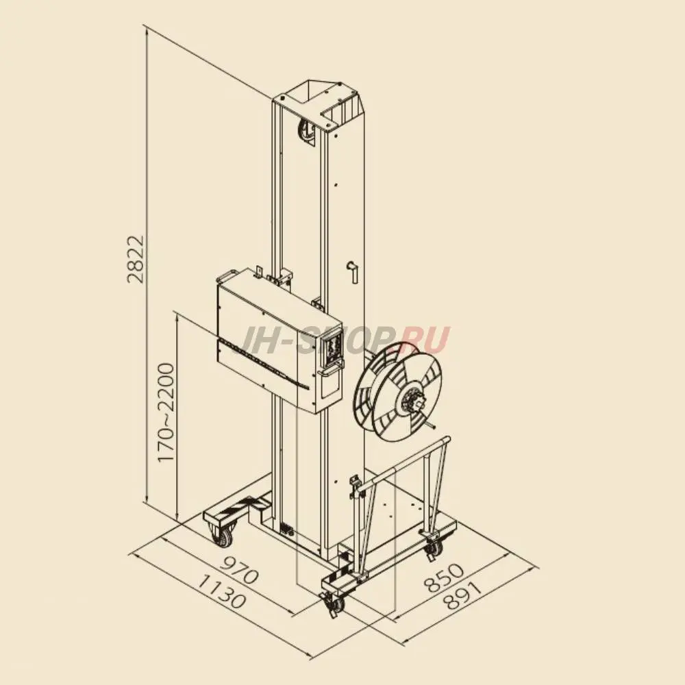 Стреппинг машина для горизонтальной обвязки паллет TP-502MH