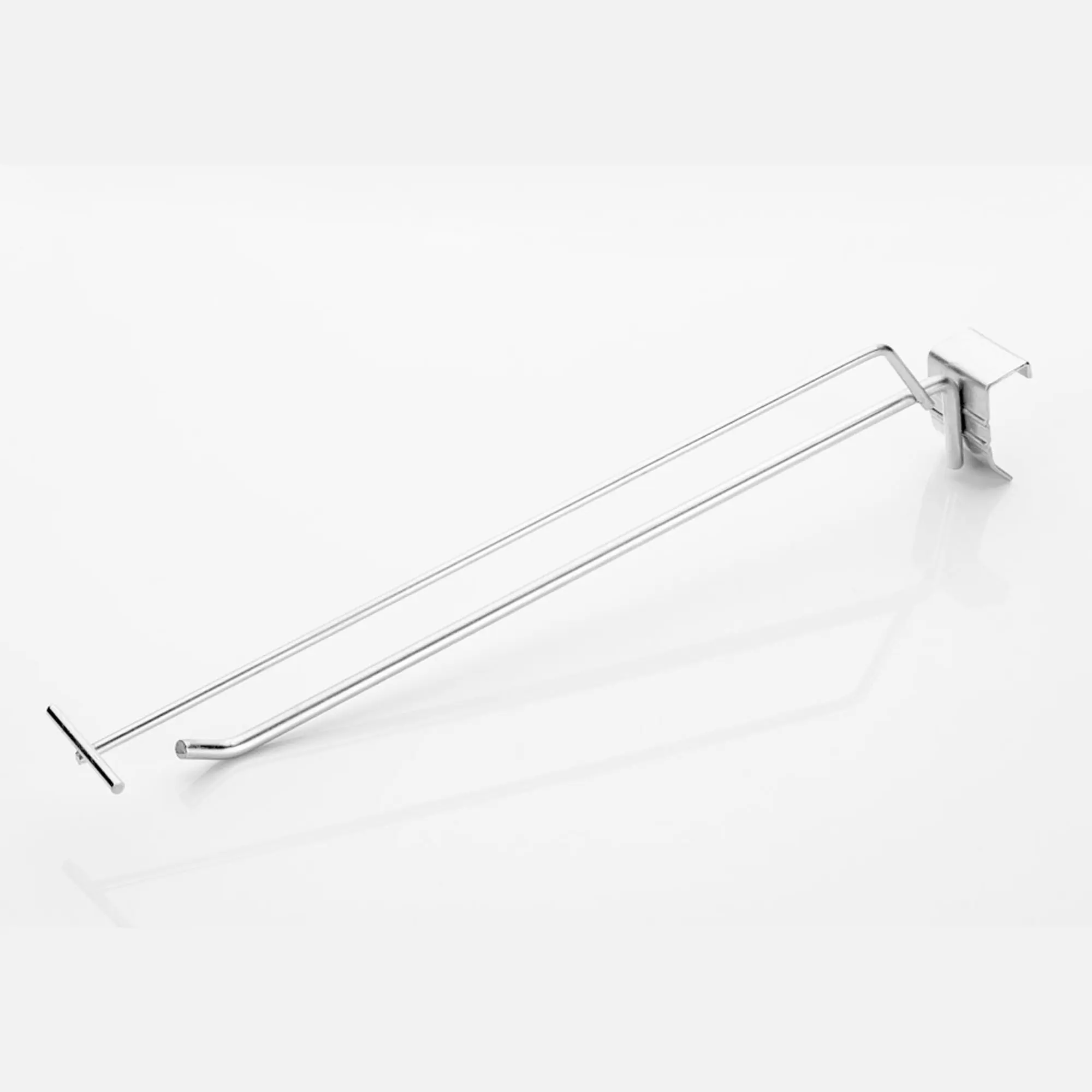 Крючок одинарный с ценникодержателем на штангу