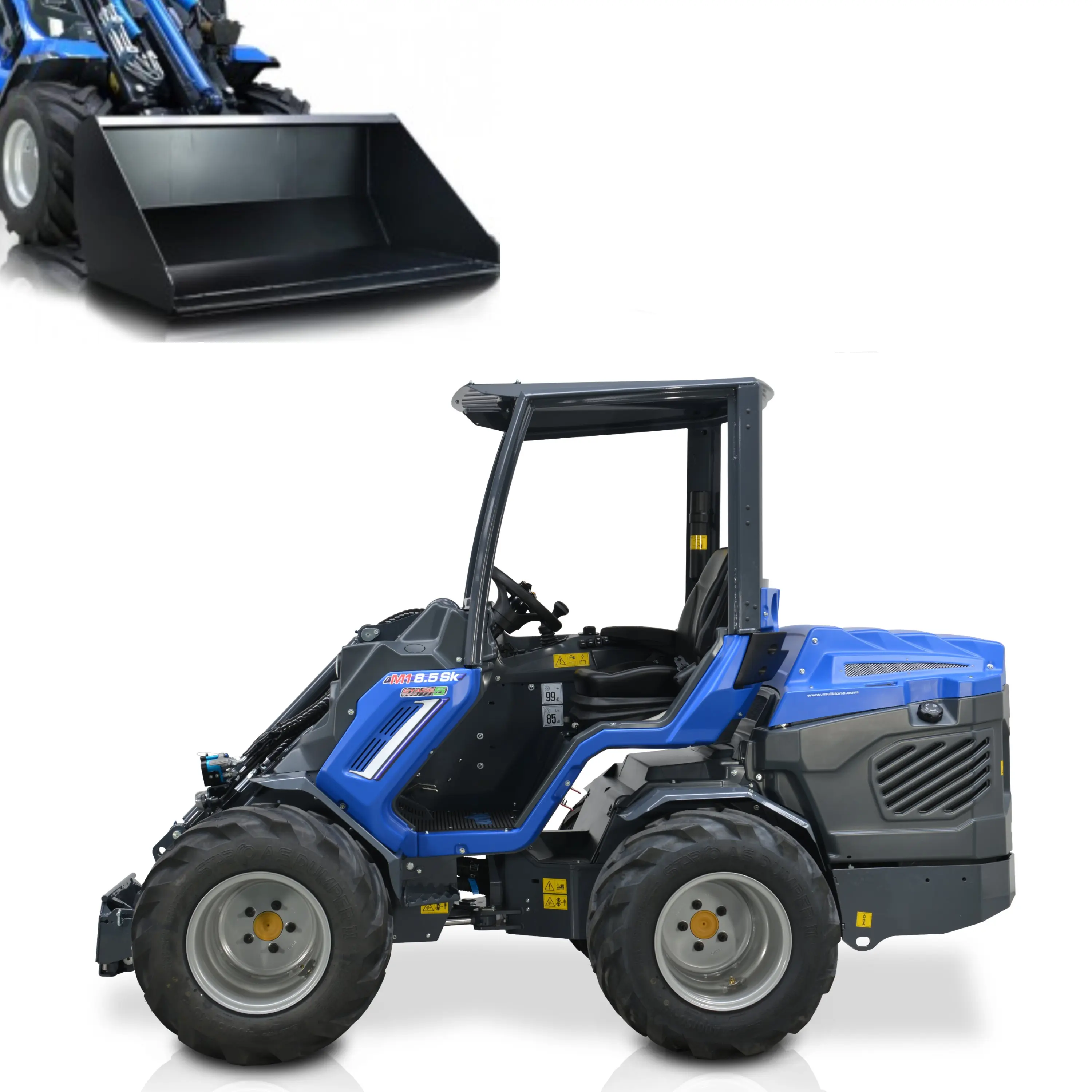 Шарнирно-сочлененный мини-погрузчик MULTIONE 8.5S K Stage IIIB с ковшом