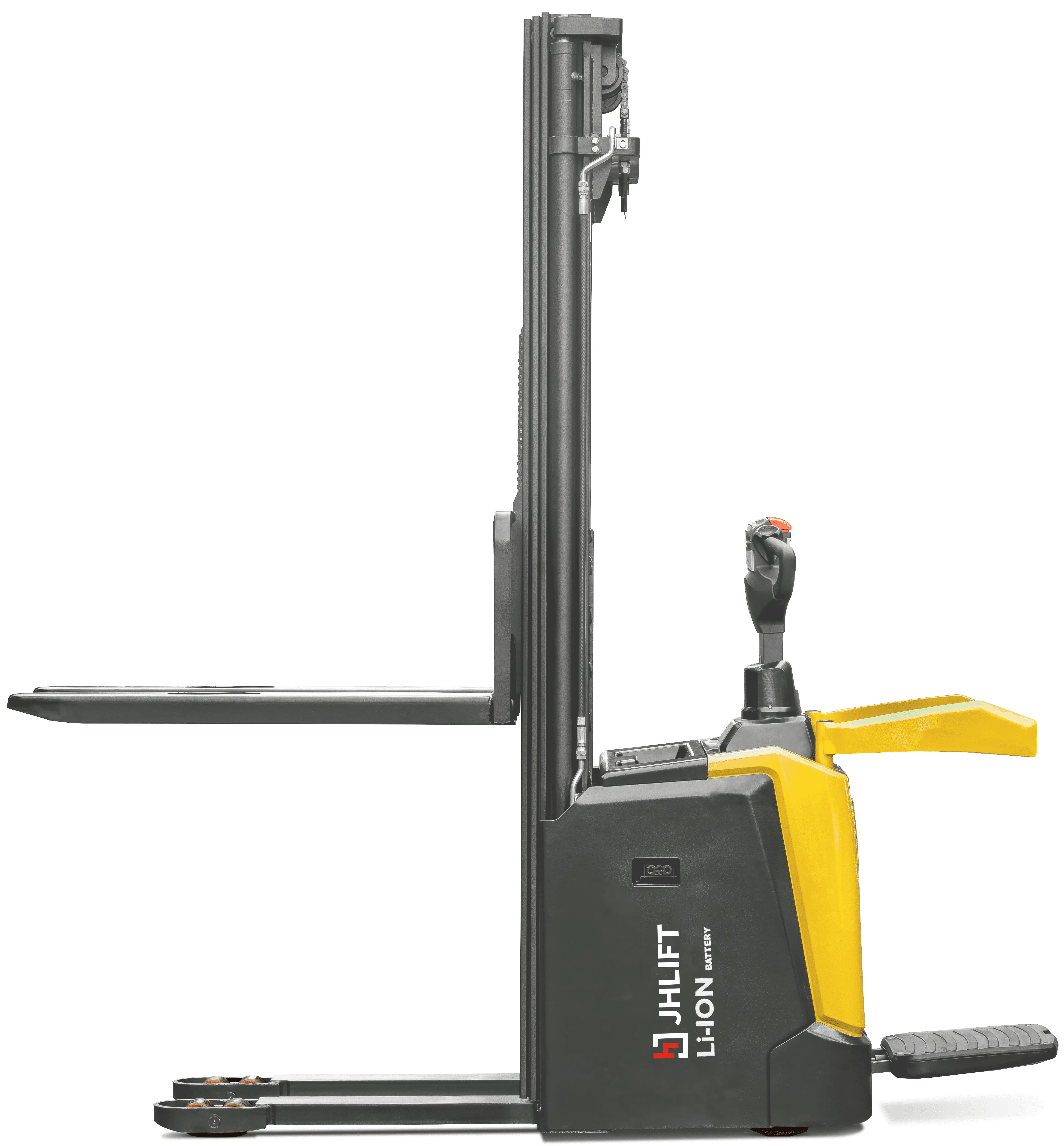 Штабелер электрический самоходный JHLIFT CDD 12-20 X-S с платформой оператора, 2100-6000 мм, интегрированная Li-Ion батарея