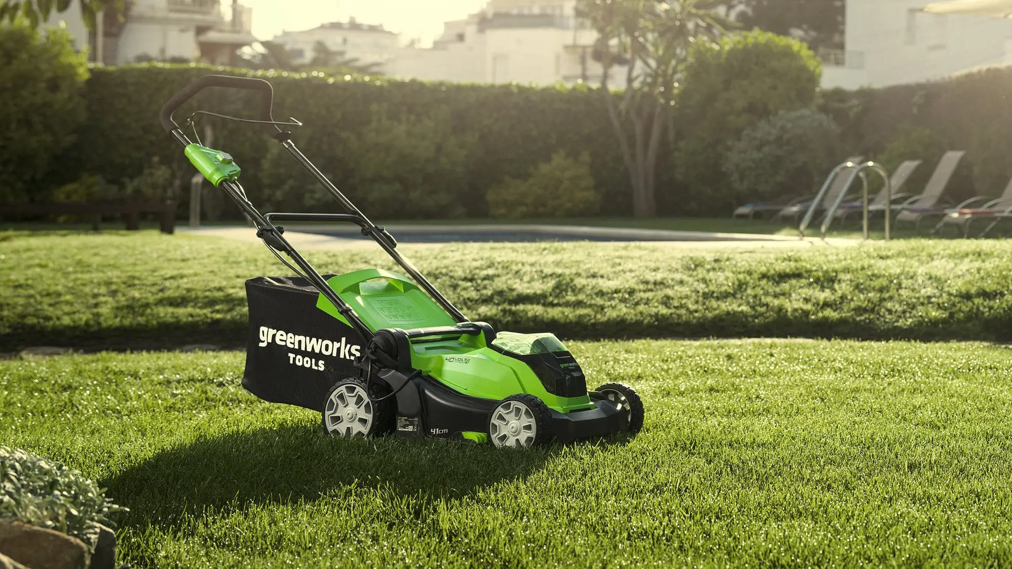 Газонокосилка Greenworks G40LM41 40V, 41 см