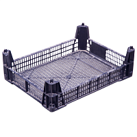 Ящик 400х300х60 прямая сетка чёрный