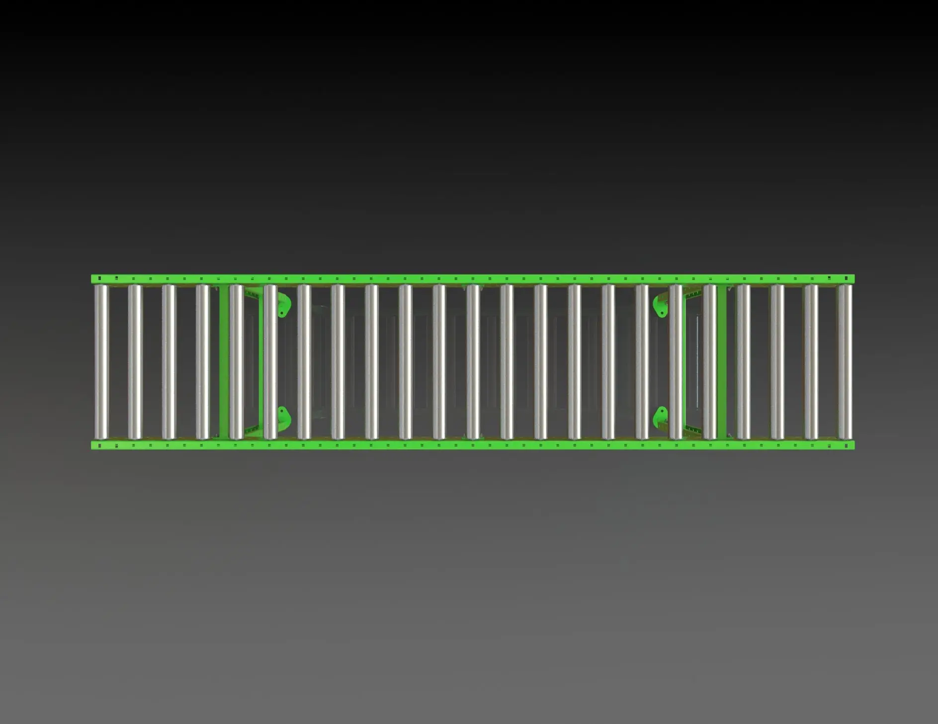 Неприводной горизонтальный рольганг 
