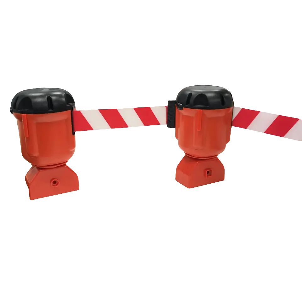 Вытяжная лента для ограждения "Солдатик" тип 3 красно-белая 9м