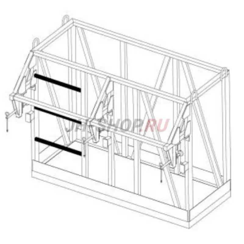 Площадка, навешиваемая на кран-балку с прижимным механизмом Megal ПНА-1